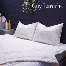 Guy Laroche Semi-Micro Fiber CreamSand Comforter High Density Quilted Premium Bedding Set for All Seasons _ Made in Korea